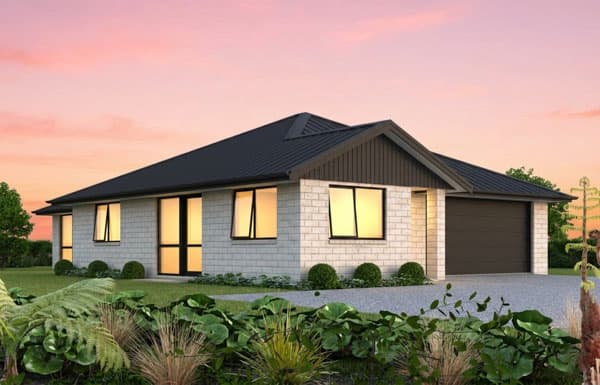 180m² with double garage and study nook — Gable roof