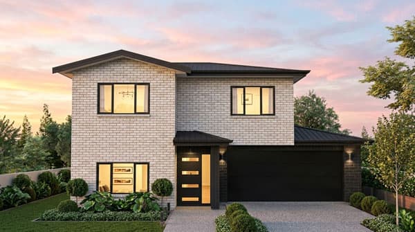 190m² double storey with double garage — Gable roof