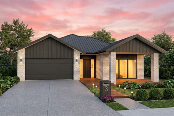 197m² split level with office and large master bedroom — Gable roof