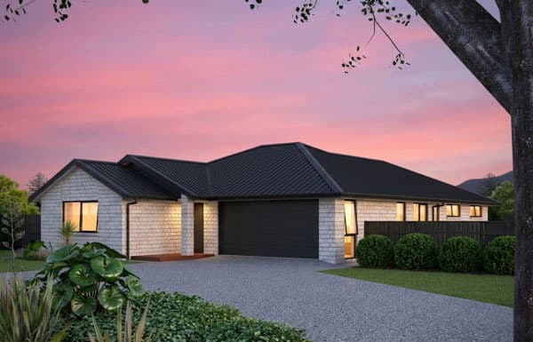 200m² with double garage, separate lounge and study nook — Gable roof