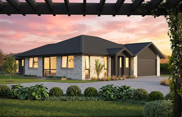 220m² with double garage and office or 5th bedroom — Gable roof