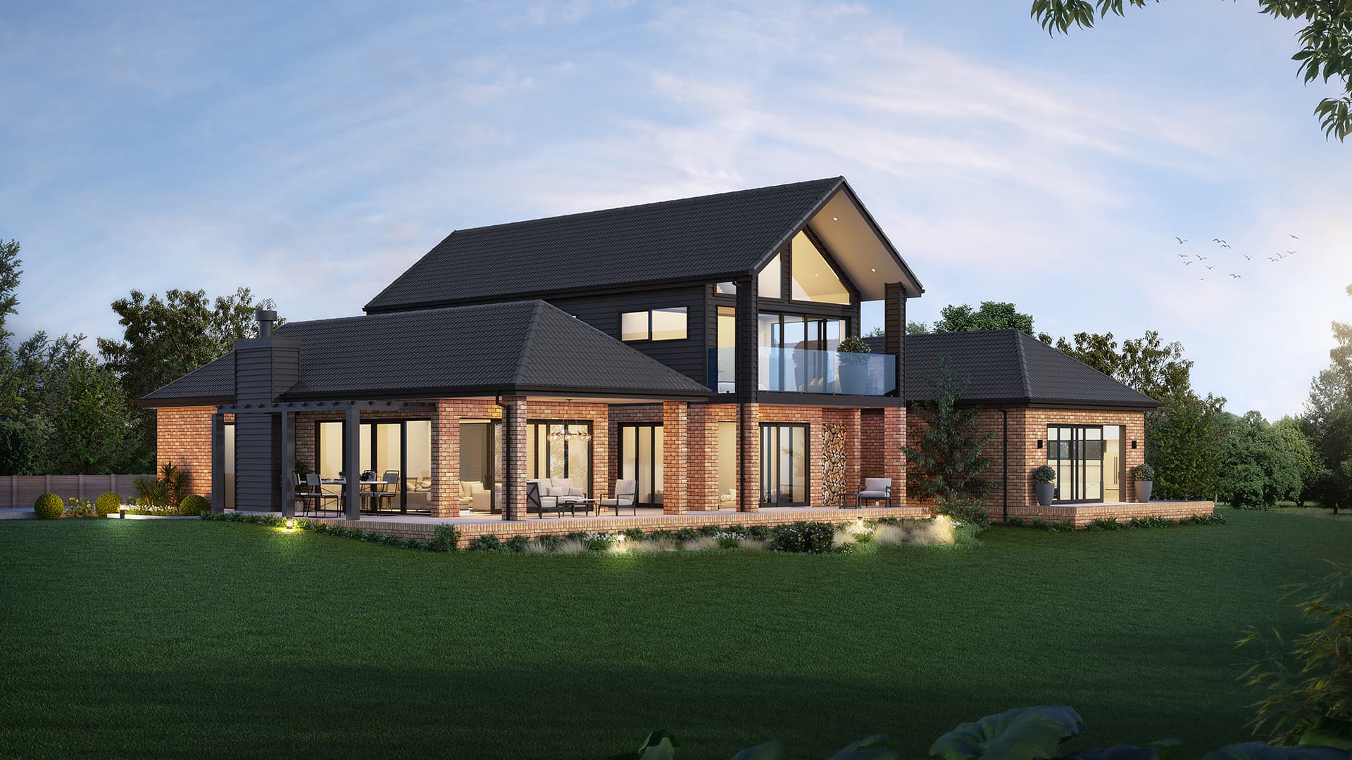 Highland — Hip roof