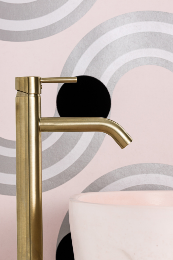 Extended Basin Mixer Curved Spout