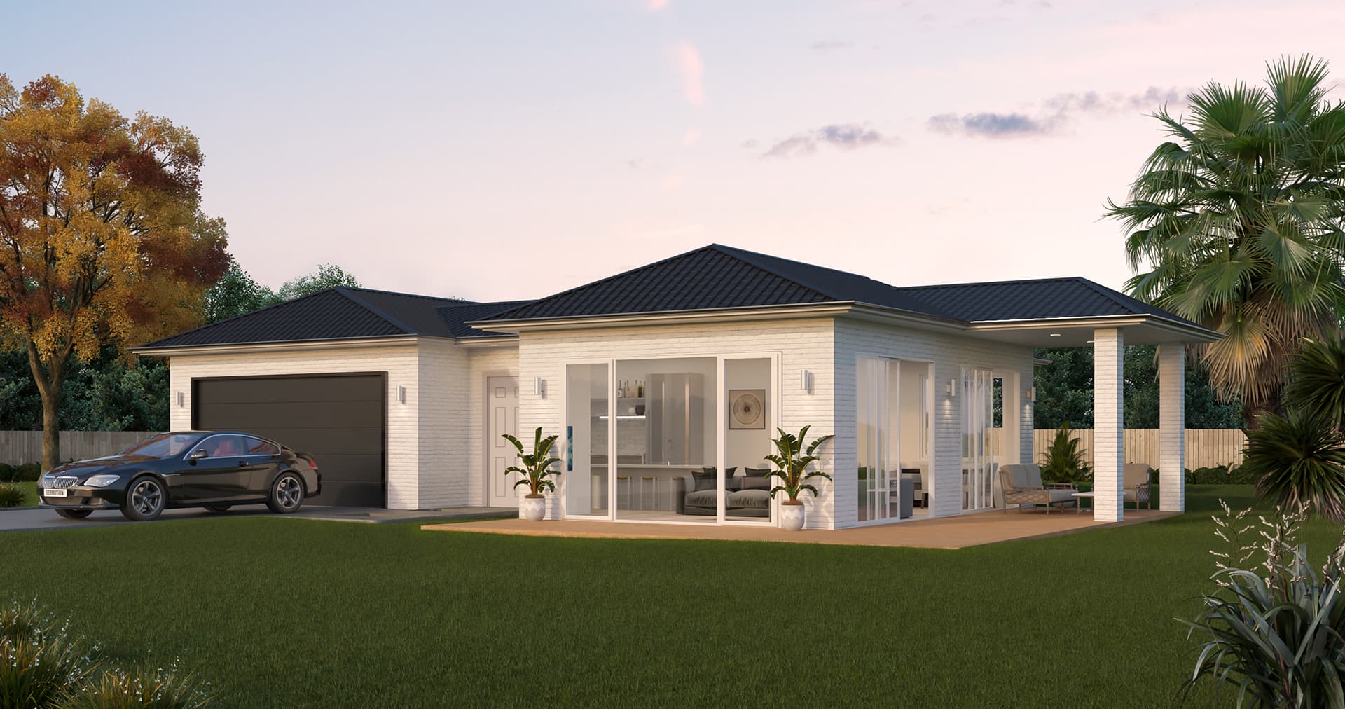 Lancewood — Hip roof