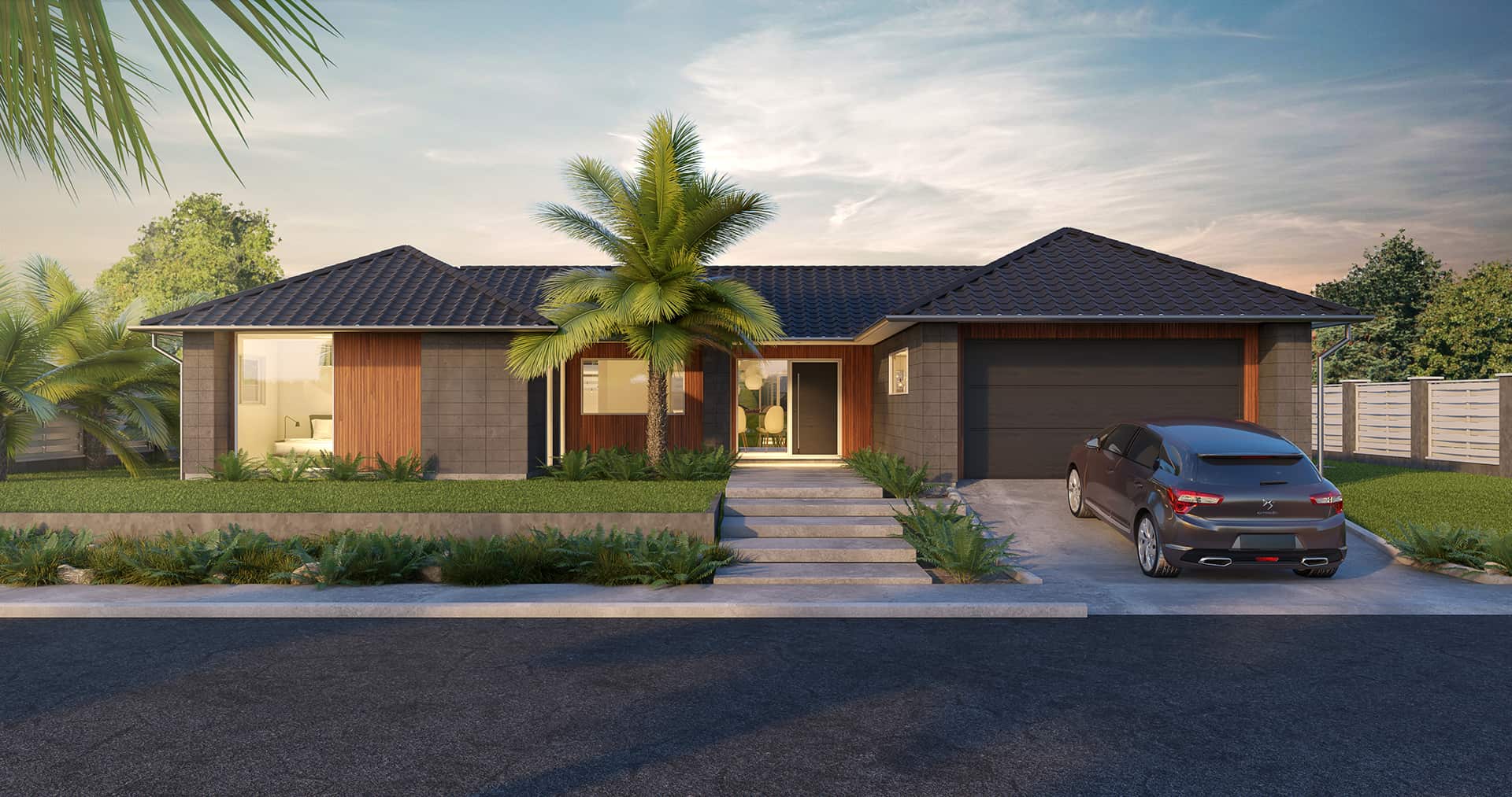 Taranaki — Hip roof