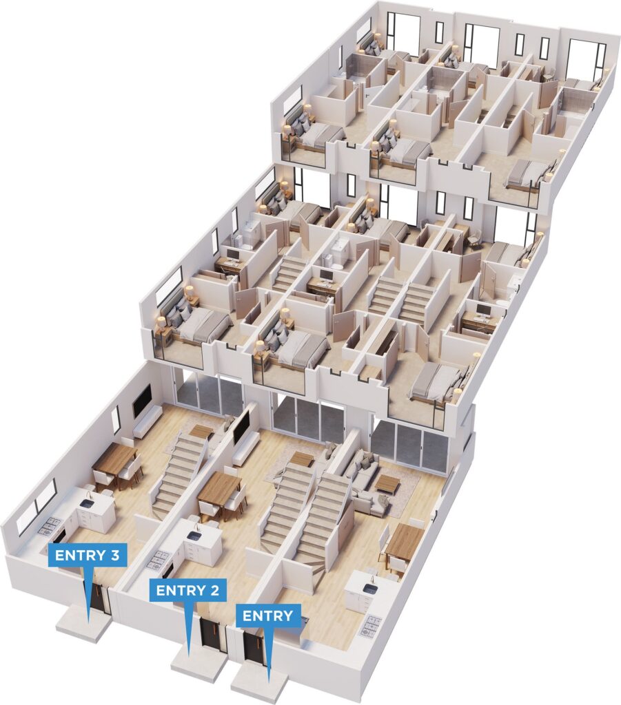 Trinity floor plan in 3D