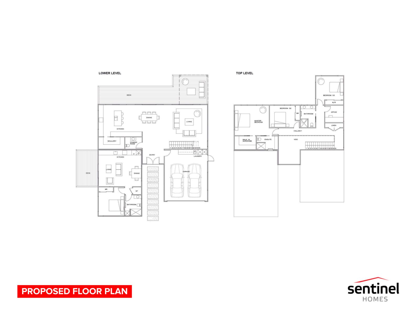 Lake Views + Home & Income floor plan